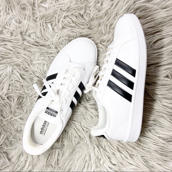adidas Shoes - Adidas Cloudfoam White Stripe Sneakers Women’s 11
